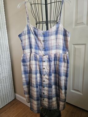 Altar'd State "Isla" Plaid Summer Dress